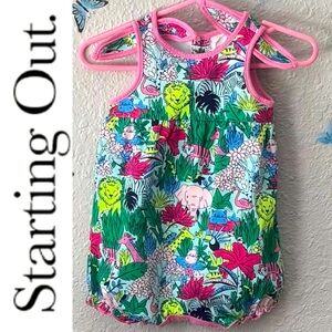 Vibrant Romper Animal Print Baby Romper Starting Out